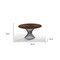 Homeroots 54" Brown And Black Rounded Solid Manufactured Wood And Iron Pedestal Base Dining Table 486026 - alternate 3