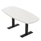 Skutchi Designs Arc Boat Conference Table With Power, 36 in W, 72 in L HAR-ABOT-36X72-T.BK-WA7976-NA - alternate 1