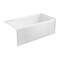 Kingston Brass 60" Acrylic Rectangular 3-Wall Alcove Tub, Left Hand Drain Hole, Glossy White VTAP6032L22 - alternate 2