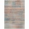 Homeroots 3' X 5' Copper Gray And Blue Striped Washable Indoor Outdoor Area Rug 588052 - alternate 3