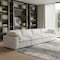 Homeroots 160" White Linen Blend Modular Sofa 714565 - alternate 2