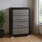 Homeroots 31" Black And Gray Wood Four Drawer Dresser 643686 - alternate 7