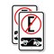 Signmission Spanish Parking Control Sign No Estacionar No Parking, 18'' X 24'', Heavy Gauge Aluminum, 2PK A-1824-2PACK-22883 - alternate 1