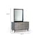Homeroots 40" Black Ash Veneer Rectangle Wall Mounted Dresser Mirror Engineered Wood Framed 483381 - alternate 3