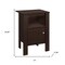 Homeroots 24" Espresso Wood Nightstand 332734 - alternate 3
