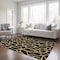 Homeroots 9' X 12' Black And Gold Geometric Washable Indoor Outdoor Area Rug 599182 - alternate 6