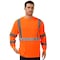 Protectx Long Sleeve T-Shirt, Class 3, Type R, Polyester, Orange, M, 3 PK ST-E150LS1-OR-M-03 - alternate 2