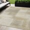 Homeroots 5' X 8' Taupe Geometric Washable Indoor Outdoor Area Rug 608784 - alternate 1