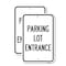 Signmission Parking Entrance Sign Parking Lot Entrance, 12'' X 18'' 2 Signs, Heavy Gauge Aluminum, 2PK A-1218-2PACK-23450 - alternate 1