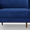 Homeroots 69" Blue Velvet Sofa With Dark Brown Legs 543714 - alternate 3