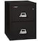 Fireking 15-1/4" W 2 Drawer Fire-Resistant Vertical File Cabinet, Black, Legal 2-2125-CBL - alternate 1