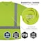 Ergodyne Hi-Vis Shirt, 2XL, Lime, Short Sleeve 22076 - alternate 3