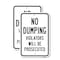 Signmission No Dumping Violators Will Be Prosecuted 1, Heavy-Gauge Aluminum, 18" x 24", A-1824-25089 A-1824-25089 - alternate 1