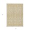 Homeroots 5' X 8' Gold And Beige Damask Washable Indoor Outdoor Area Rug 595146 - alternate 3