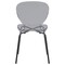 Leisuremod Modern Oyster Transparent Side Dining Side Chair with Black Base in Transparent Black OCB-17TBL - alternate 4