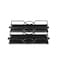 Homeroots Set Of Two 20in Black Rectangular Metal and Mirror Handmade Trays 483307 - alternate 4