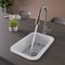 Alfi Brand Rectangle Fireclay Undermount or Drop In Prep Sink w Grid included ABF1319UD-W - alternate 1