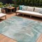 Homeroots 8' X 10' Sky Blue And Ivory Abstract Washable Indoor Outdoor Area Rug 631356 - alternate 1