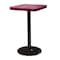 Leisure Craft 24" Square Perforated Pedestal Table, Portable, 40"H, Burgundy SQ24TAB40-BURGUNDY - alternate 1