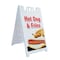 Signmission Hot Dog & Fries, A-Frame & 2 Decals Installed, Heavy-Duty Plastic Frame SBHD-D-2436-Hot Dog & Fries - alternate 1
