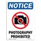 Signmission Photography Prohibited Sign With Symbol, 7 in W x Rectangle, Vinyl Decal OS-2PACK-NS-D-710-V-17273 - alternate 2
