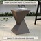 Leisuremod Glint Modern Twisted Fiberstone End Table - Weather-Resistant & Fully Assembled GST13GR - alternate 2