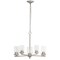 Homeroots Nickel Chandelier Iron Ceiling Light With Clear Shades 651654 - alternate 1