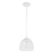 Jonathan Y Campana 8.25" 1-Light Bohemian Modern Woven Rope/Iron LED Pendant, White JYL6512A - alternate 4