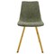 Leisuremod Markley Modern Leather Dining Chair with Gold Legs, Olive Green, 4PK MCG18G4 - alternate 5