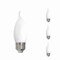 Bulbrite LED Filament, 5 Watt Dimmable CA10 Light Bulb, Milky Glass Finish, E26 Base, 2700K 500 Lumens, 4PK 862083 - alternate 1