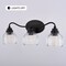Vaxcel Shirley 3-Light Vanity Light, Matte Black, Clear Fluted Tulip Glass, 21.25-In. Wide W0582 - alternate 3