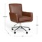Martha Stewart Zaya Upholstered Office Chair in Saddle Brown/Polished Nickel CH-240230-1-BR-MS - alternate 5