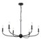 Jonathan Y Ainsley 35" 6-Light Grand Traditional Farmhouse Adjustable Swooping Arm Candle-Style Metal LED Chand JYL9562C - alternate 1