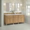 James Martin Vanities Lorelai 72" Double Vanity, Light Natural Oak, w/ 3 CM Siberian Silestone Top 424-V72-LNO-3SFR - alternate 4