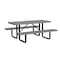 Leisure Craft Rectangle Picnic Table, Gray, Surface Mount, 6 ft L T6XPSM-GRAY - alternate 1