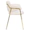 Leisuremod Axis Collection Modern Gold Dining Chair in Beige, 2PK ACG22BG2 - alternate 2
