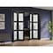 Sartodoors Sliding Closet Double Bi-fold Doors, Lucia 2552 Matte Black with Frosted Glass, Sturdy Tracks Mold LUCIA2552DBF-BLK-96 x 84 (4* 24x84) - alternate 4