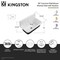 Kingston Brass 36" Cast Iron Single Bowl Wall Mount Kitchen Sink, 2-Hole with Strainer, White/Brushed Nickel KGCKWS3620118 - alternate 2