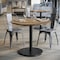 Flash Furniture Commercial 36" RD Natural HPL Tabletop with Black Table Height RD Base ST-RD36-NAT-TR24-GG - alternate 4