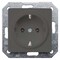 Siemens DELTA i-system carbon metallic SCHUKO socket outlet 10/16 A 250 V With screwless 5UB1921 - alternate 1