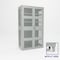Pucel Heavy Duty Storage Cabinet, 48in W x 90in H x 24in D, 4 Adjustable Shelves, Perforated Doors, Gray HDSC-4884-24-4L-PERF - alternate 1
