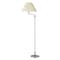 Homeroots 59" Nickel Swing Arm Floor Lamp With Beige Fabric Empire Shade 526331 - alternate 1