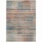 Homeroots 5' X 8' Copper Gray And Blue Striped Washable Indoor Outdoor Area Rug 588053 - alternate 3