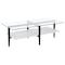 Homeroots 47" Black Glass And Steel Coffee Table With Shelf 520969 - alternate 5