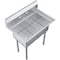 Amgood 22 in. x 34 in. Stainless Steel Two Compartment Sink with 14 in. x 16 in. x 11 in. Bowls AMG SINK S2C-141611-NF-Z - alternate 3