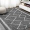 Jonathan Y Derya Tribal Diamond Trellis Black/Ivory 3 ft. x 5 ft. Indoor/Outdoor Area Rug SMB129E-3 - alternate 2