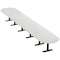 Skutchi Designs 22ft Conference Table With Power Unit | 22 Person Modular Racetrack Meeting Table | Harmony Series HAR-RAC-48X264-T.BK-U779-NA - alternate 1