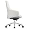 Leisuremod Celeste Office Chair in Upholstered Leather and Iron Frame with Swivel and Tilt, White CO20WL - alternate 3
