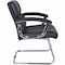 Lorell Guest Chair, 35.4 in W 26.1" L 35" H, Fixed, Leather Seat LLR20019 - alternate 2