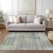 Homeroots 5' X 8' Artichoke Green Purple And Fern Green Striped Washable Indoor Outdoor Area Rug 588041 - alternate 5